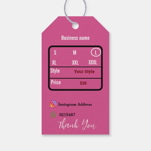 T shirt gift tags