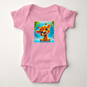 t-shirt giraffe baby bodysuit