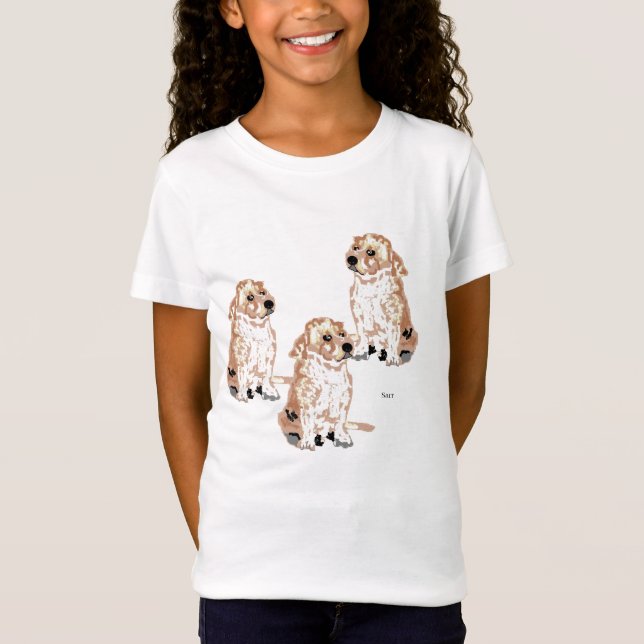 T-Shirt : Girls Labrador Retriever  (Front)