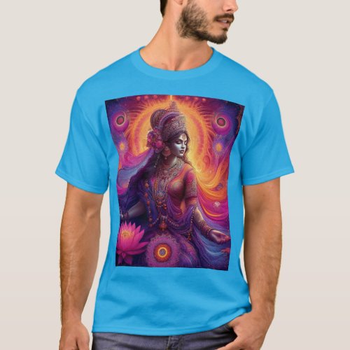 T_Shirt Goddess with lotus flower