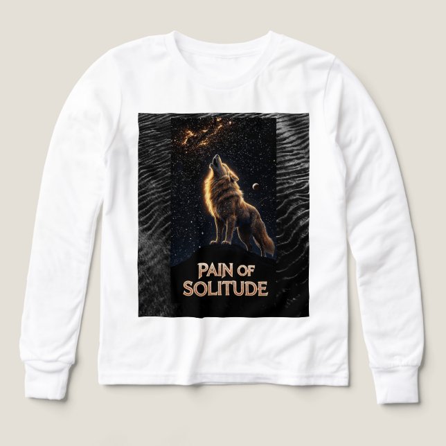 T-Shirt Golden Howl of Solitude Tri-Blend Shirts (Design Front)