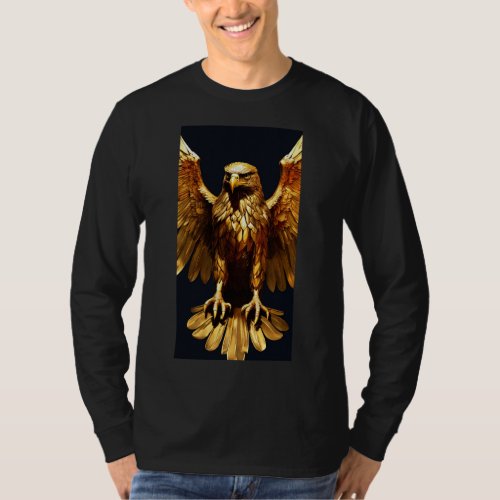 T_shirt Golden Soar Majestic Wings Unleashed