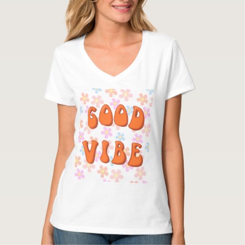 T_Shirt Good Vibe hippie style