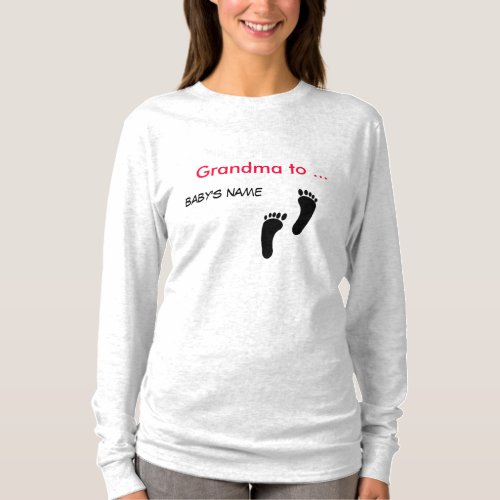 T_shirt _ Grandma and Footprints