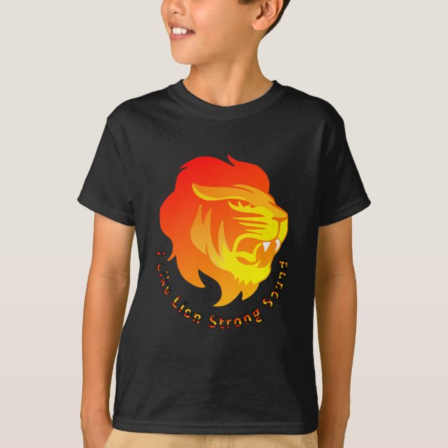 T-Shirt graphic design  with animal lion face (Front)