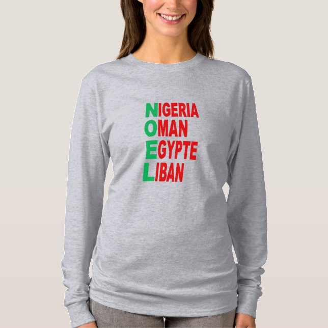 T-shirt gray long sleeves women NOEL TOURISM (Front)