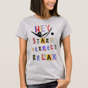 T-Shirt gray with colorful writing