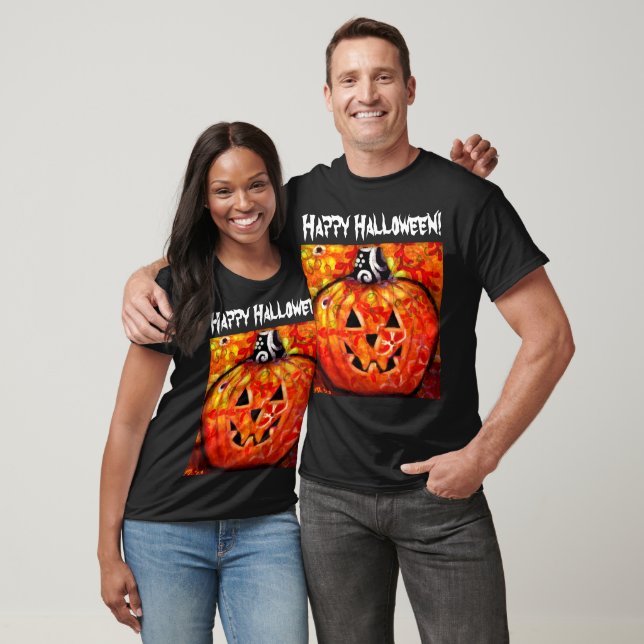 T-Shirt Happy Halloween Whimsical Jack-O-Lantern (Unisex)