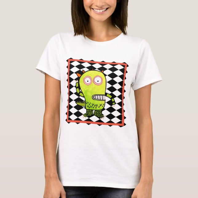 T-Shirt HAPPY MONSTER VOGUE PLUS TANK TOP W/ NAME (Front)