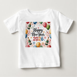 T-Shirt-Happy New Year 2026 Matching Family Baby T-Shirt