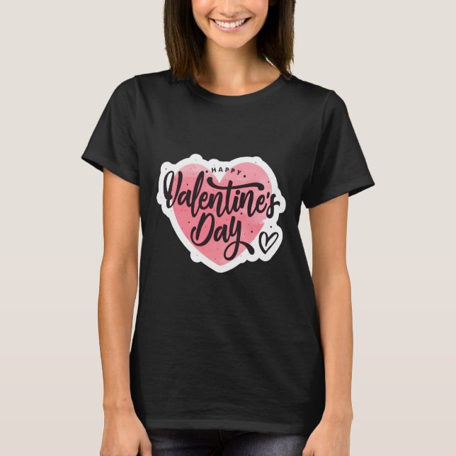 t-shirt happy valentine's day  (Front)