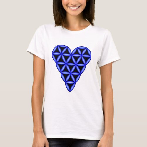 T_Shirt _ Heart of Life 3D Blue