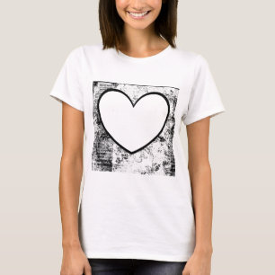 T-Shirt, Heart Shape Photo Insert T-Shirt