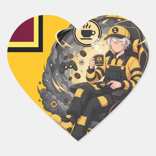 T-Shirt Heart Sticker (Front)