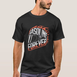 T-Shirt | Helmet Motorbike | Gasoline Forever