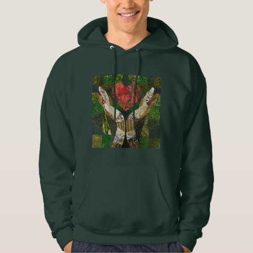 T_Shirt Hoodie with Hands and Heart