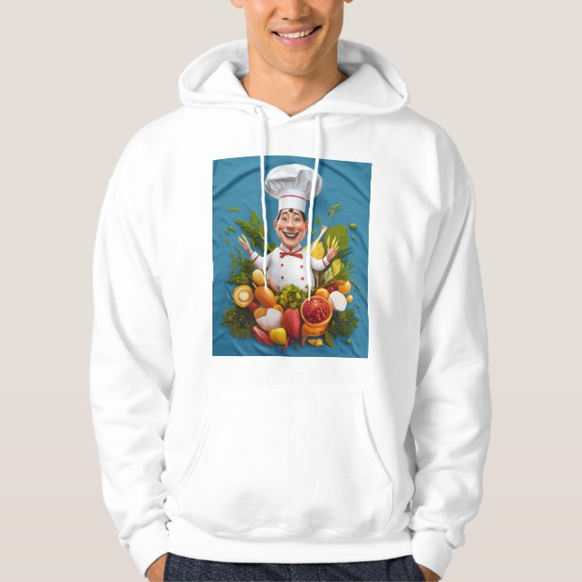 T-Shirt hoodie with happy chef (Front)