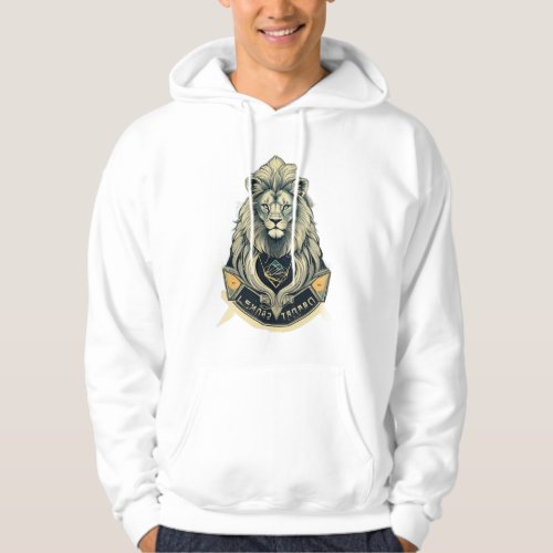 T_Shirt Hoodle with lion design full sleeve Hoodie