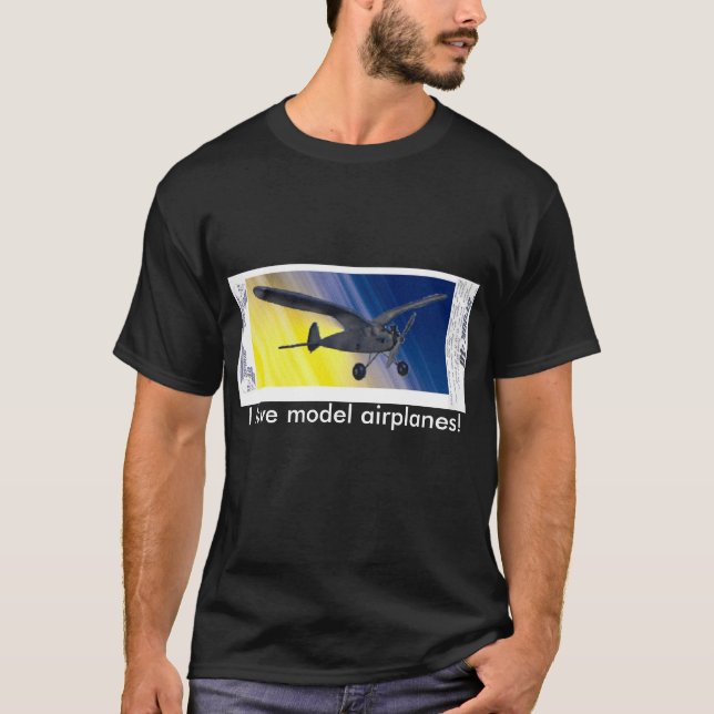 T-Shirt - I love model airplanes! (Front)