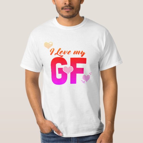 T_Shirt i love my gf world top design