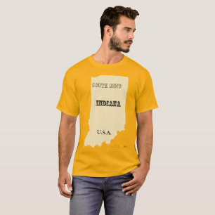 T-shirt - Indiana Map with City