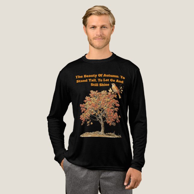 T-Shirt-Inspirational Fall Quote Tri-Blend Shirt (Full Front)