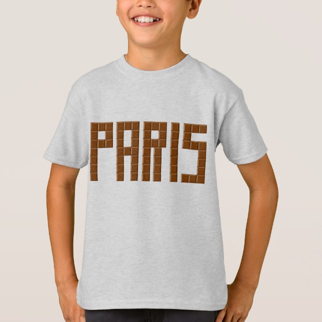 T-shirt jersey fine gray PARIS CHOCOLAT (Front)