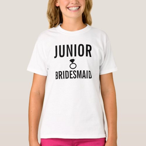 T_Shirt _ Jr Bridesmaid Bling White