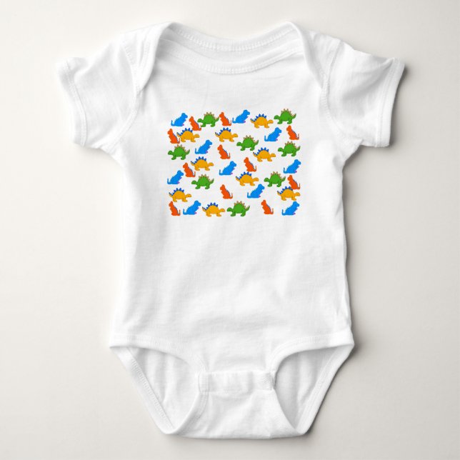 T-Shirt Kid's Baby Boys Dinosaur Collage Baby Bodysuit (Front)