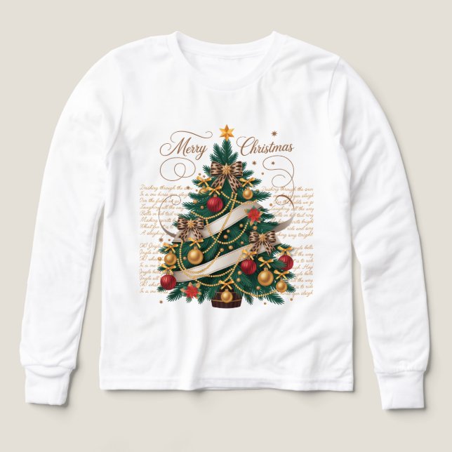 T-Shirt-Kids Merry Christmas Tri-Blend Shirts (Design Front)
