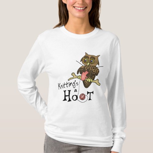 T_shirt Knitting Owl