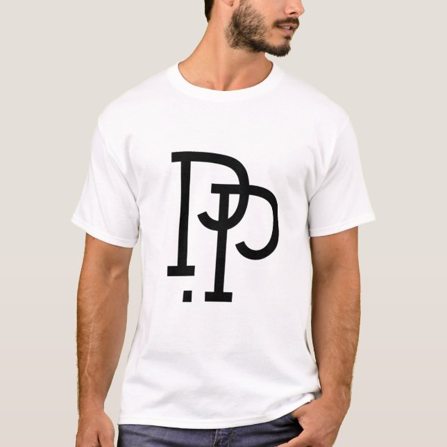 T-Shirt Letter P Logo (Black)  (Front)