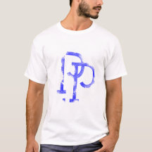 T-Shirt Letter P logo Design (Blue)