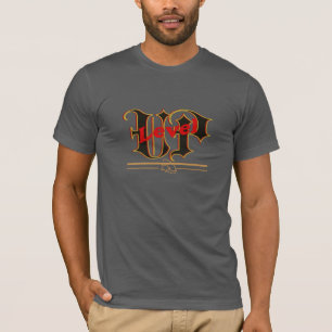 T-shirt Level Up Love – Gothic Typography Design