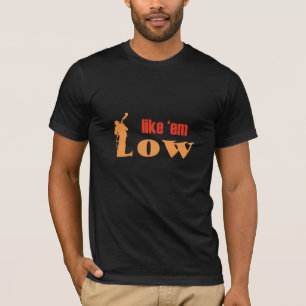 T-shirt Like 'em low double bass player