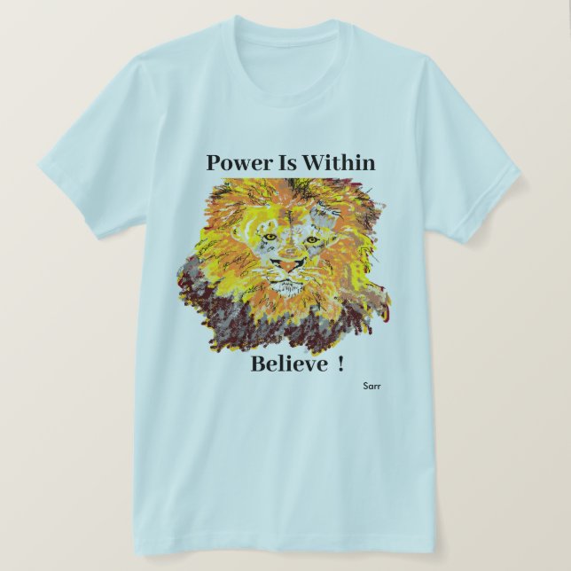 T-Shirt Lion  : Power  (Design Front)