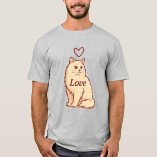 T-shirt love Cat