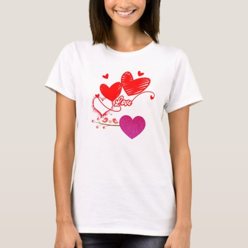 T_Shirt Love lovebirds velentine day special