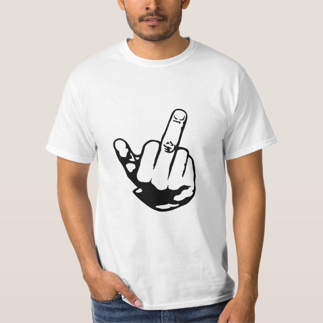 T-shirt male middle finger for men (Front)