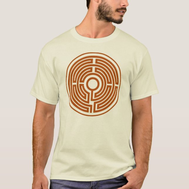 T-Shirt medieval labyrinth circle small (Front)