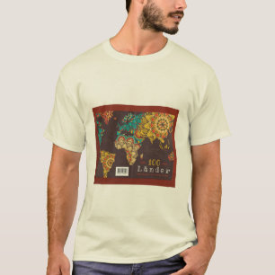 T-SHIRT MEN NEW FANCY , WORLD MAP DESIGN