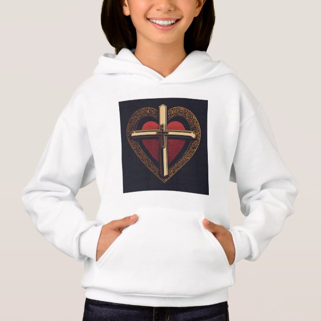 t-shirt minimalist heart hoodie (Front)
