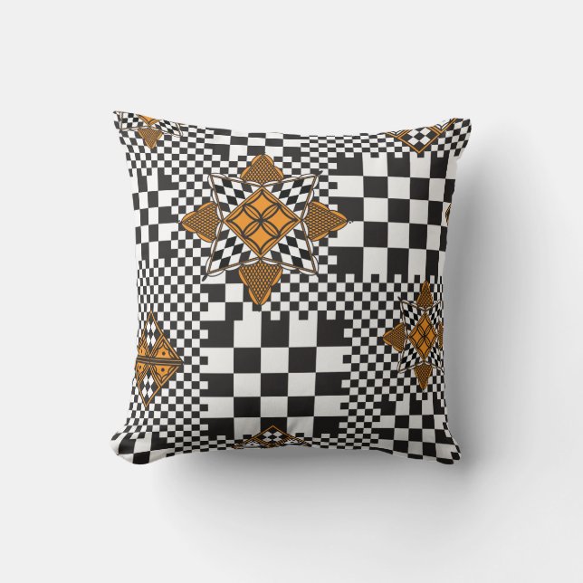 T-SHIRT MOTIF KABYLE AMAZIGH SYMBOL OF BERBERES THROW PILLOW (Front)