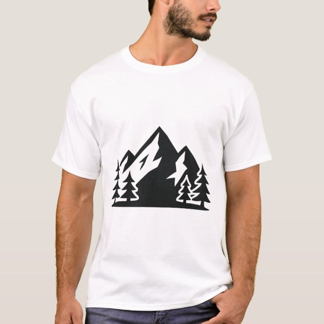 T-shirt Mountain and Forest Minimalist - Nature &  (Front)