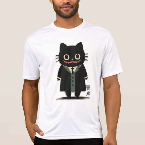 T_shirt Mysterious Black Cat in Pop Culture Suit