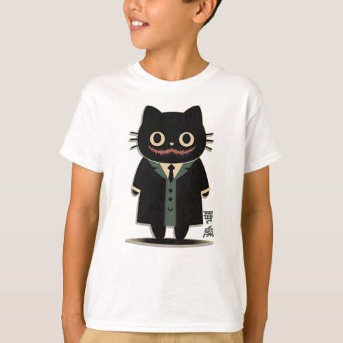 t_shirt Mysterious Black Cat in Pop Culture Suit