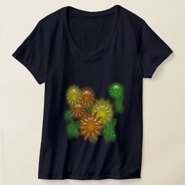 T-shirt - Neon Flowers for Summer (Laydown)