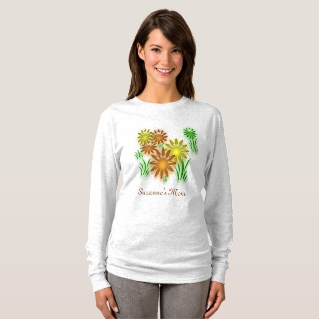 T-shirt - Neon Flowers with text (Front Full)