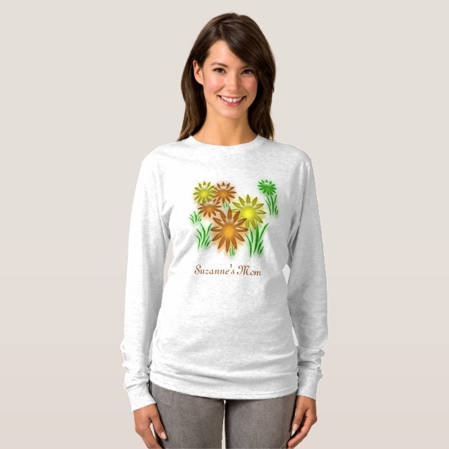 T-shirt - Neon Flowers with text