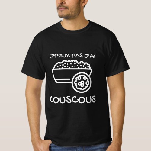 T_shirt noir Jpeux pas jai Couscous